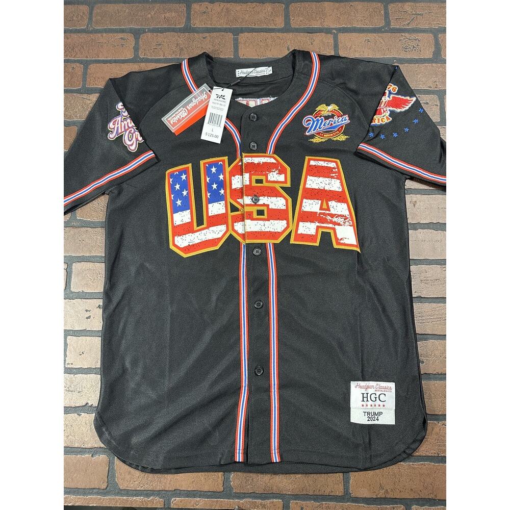 TRUMP USA #45 Headgear Classics Baseball Jersey ~Never Worn~ M L‎ XL XXL